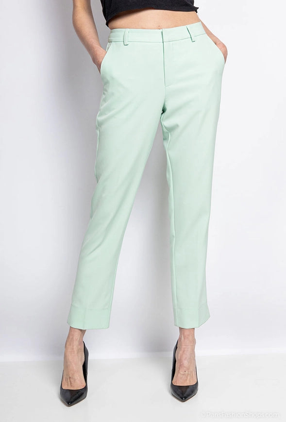 Buy Rapsodia Women Green Slim Fit Solid Trousers at Amazon.in