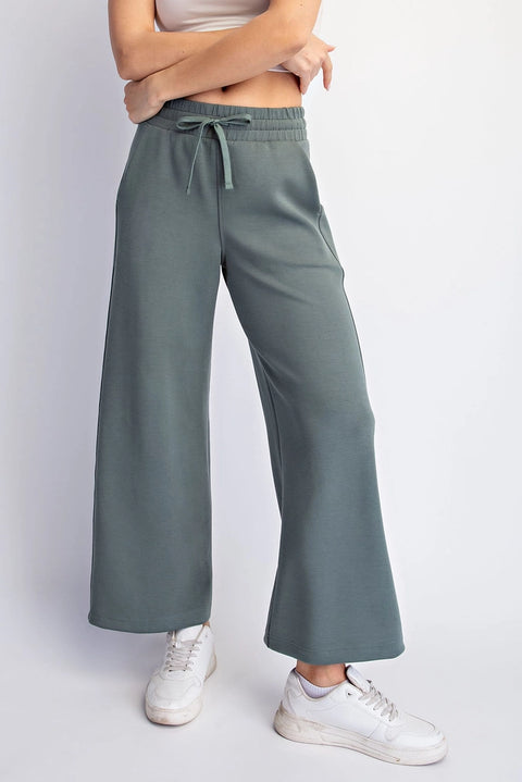 Modal Scuba Cropped Wide Pant
