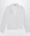 The Attico White asymmetric cotton shirt