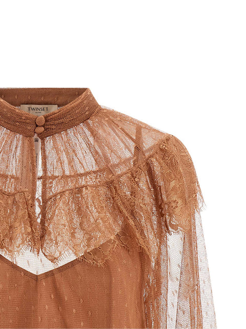 Twin Set Tulle Plumetis Blouse