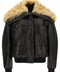 The Attico Shearling Neck Bomber Jacket