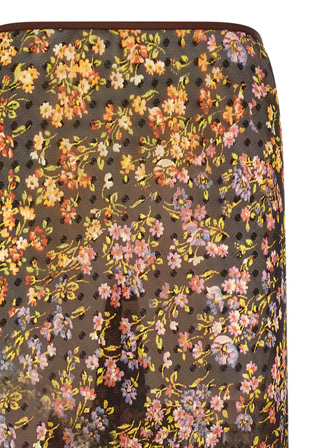 Dries Van Noten Floral Sati Skirt