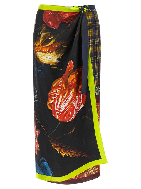 Dries Van Noten Wrap Sarong Skirt