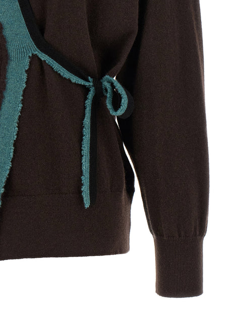 Dries Van Noten Toma Sweater With Crossed Closure