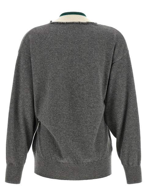 Dries Van Noten Toma Sweater With Crossed Closure
