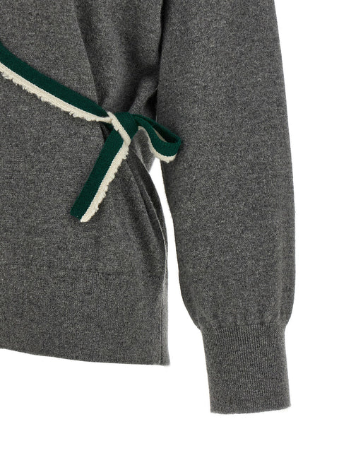 Dries Van Noten Toma Sweater With Crossed Closure