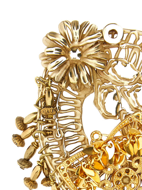 Dries Van Noten Antiqued Brass Brooch
