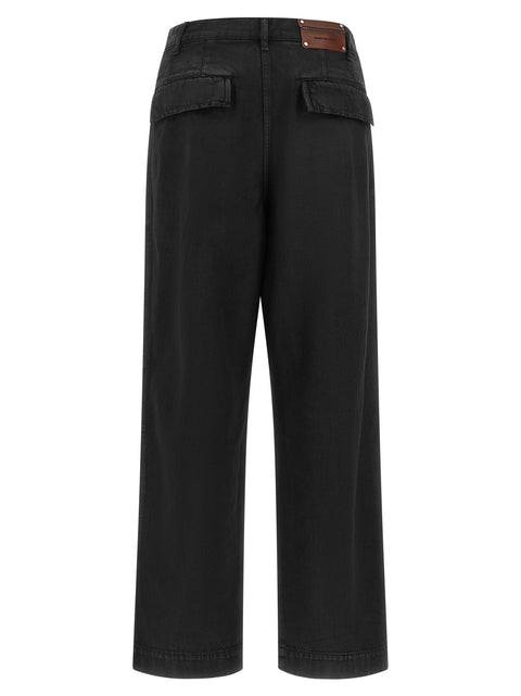 Dries Van Noten Loose Cotton Trousers