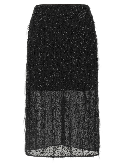 Twin Set Sequin Embroidery Skirt