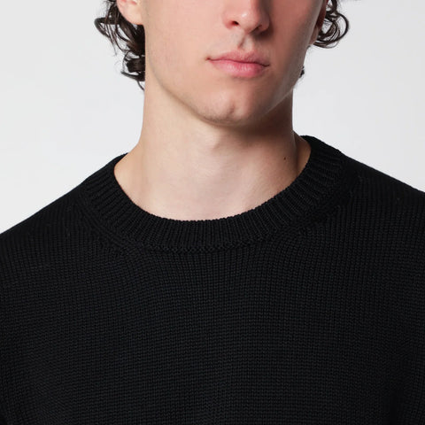 Roberto Collina Black wool crew-neck sweater