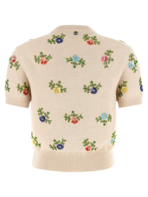 Paco Rabanne Sweater With Beads Embroidery