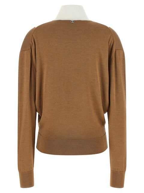 Paco Rabanne Sweater With Perforated Intarsia