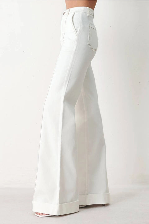 Solid Woven Long Pants