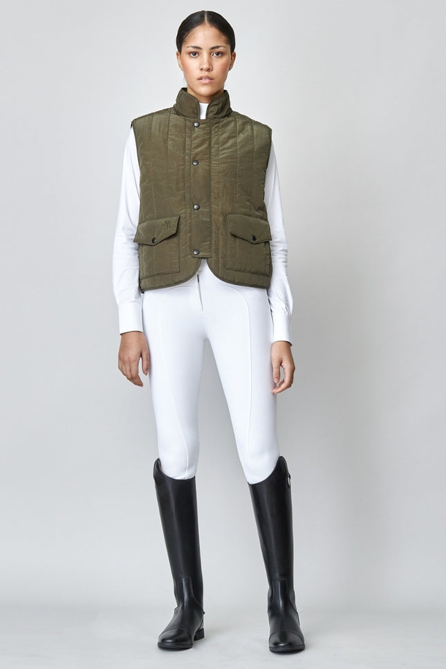 Quilted Riding Vest Green-Sports | Fitness > Sports material and equipment > Vests-Yagya-Urbanheer