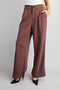 Pleated Elastic Back Waist Pants