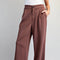 Pleated Elastic Back Waist Pants