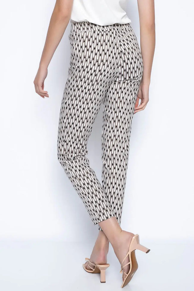 New Style Dot & Dash Pull-On Straight Leg Ankle Pants-Clothing - Women-Picadilly-Urbanheer