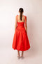 Alexa Stretch Strapless Puffball Midi Dress Orange-Dress-Amy Lynn-S-Urbanheer