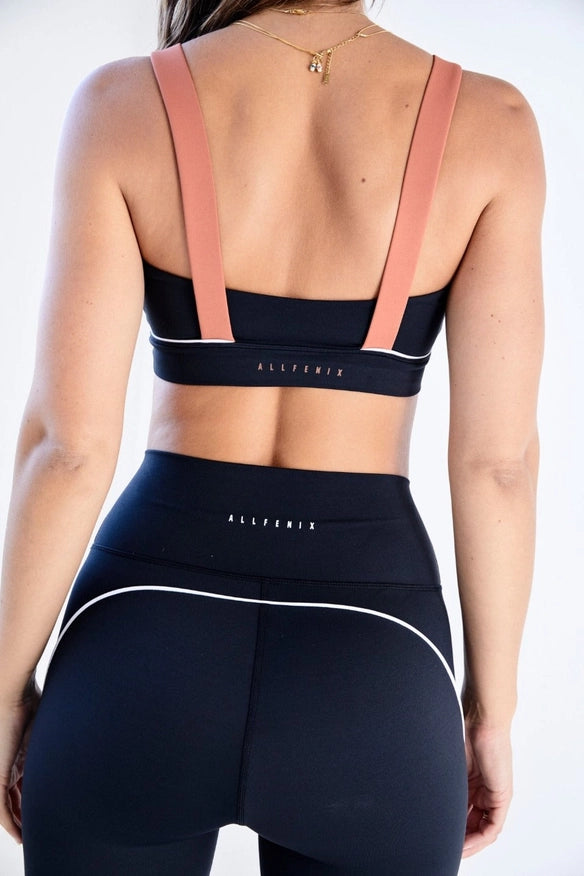 Reflex Sports Bra (Black/Amber)-Sports bra-All Fenix-XS-Urbanheer