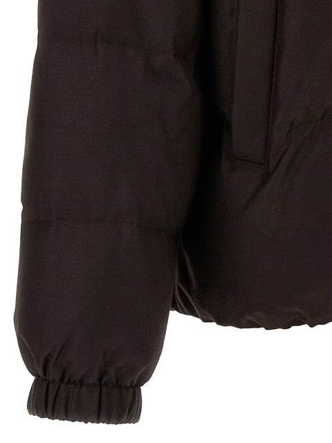 Yves Salomon Flannel Down Jacket With Mittens
