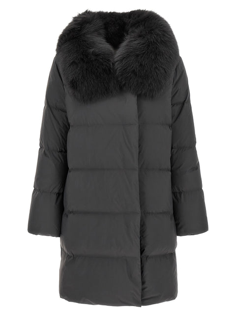 Army Yves Salomon Coat With Mittens
