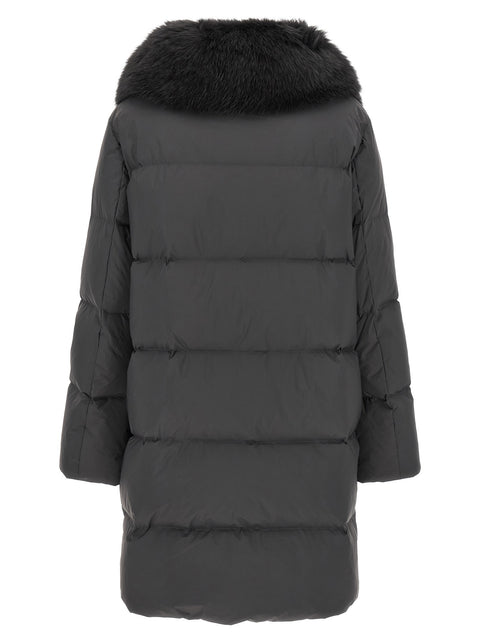 Army Yves Salomon Coat With Mittens