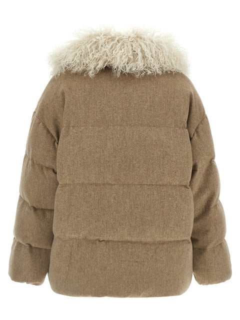 Army Yves Salomon Removable Insert Down Jacket