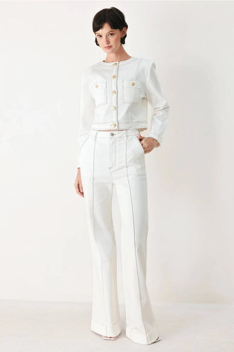 Solid Woven Long Pants