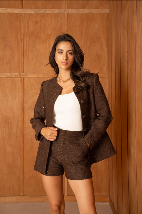 Sequined Tweed Matching Set