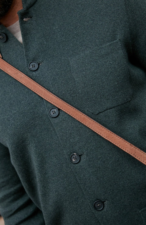 Midweight Cotton Knitted Nehru Jacket
