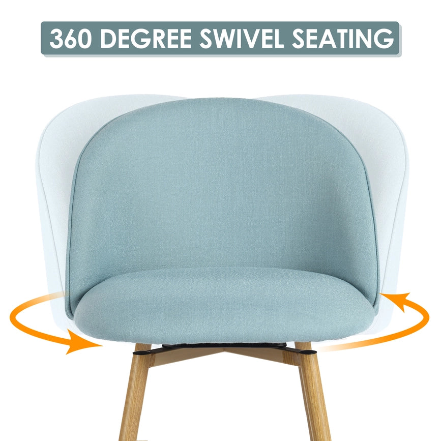 27in Swivel Counter Barstools Fabric -Blue-Table & Bar Stools-39F Inc.-Blue-Urbanheer