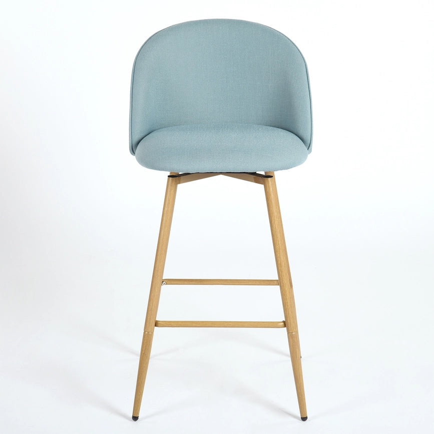 27in Swivel Counter Barstools Fabric -Blue-Table & Bar Stools-39F Inc.-Blue-Urbanheer