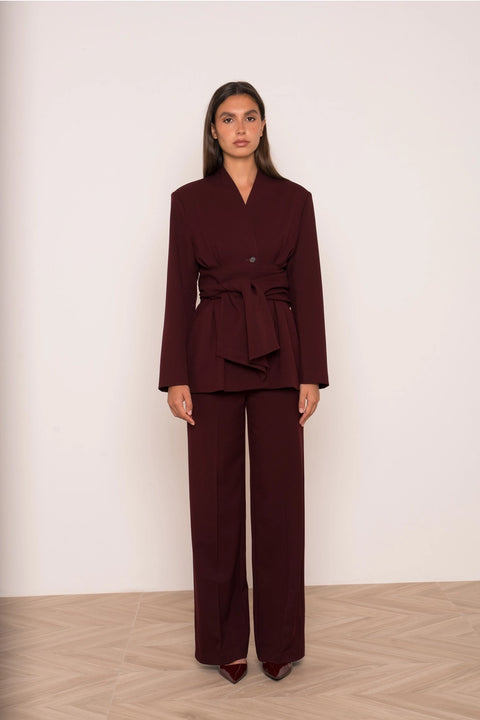 Ori Belted Peplum Jacket
