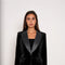 Velvet Fitted Velvet Tuxedo Blazer with Satin Lapel