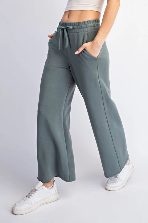 Modal Scuba Cropped Wide Pant