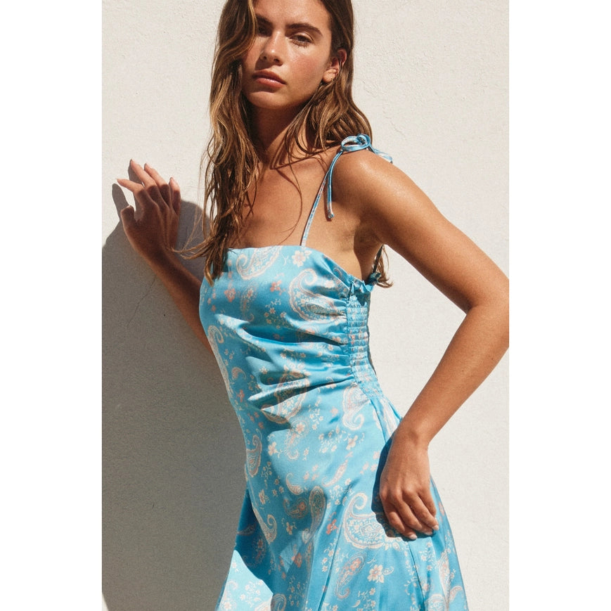 Clearwater Ruched Mini Dress-Dress-Dress Forum-S-SKY BLUE-Urbanheer