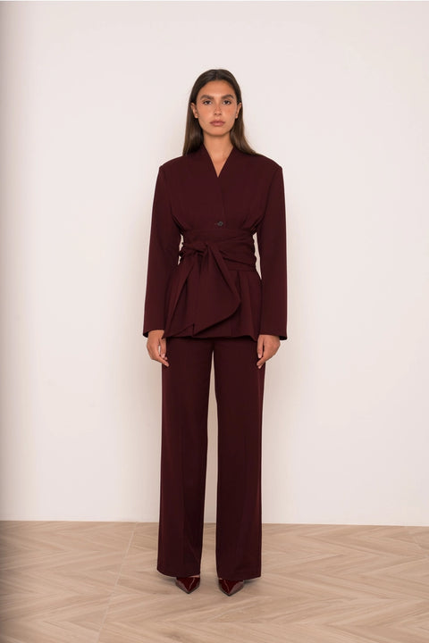 Ori Belted Peplum Jacket