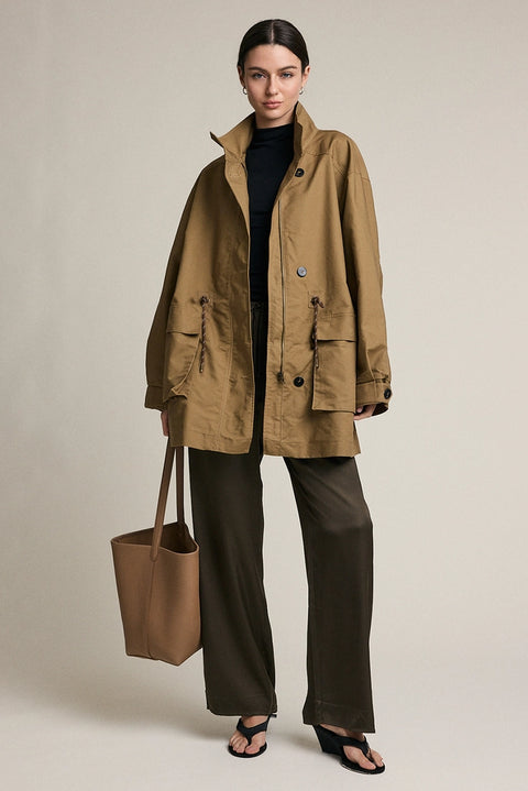Stand Collar Utility Field Jacket