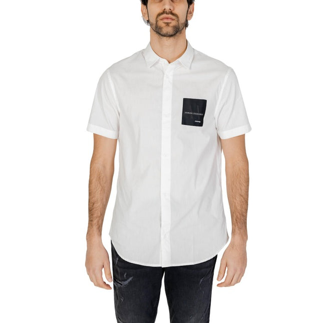 Armani Exchange Men Shirt-Clothing Shirts-Armani Exchange-white-XS-Urbanheer