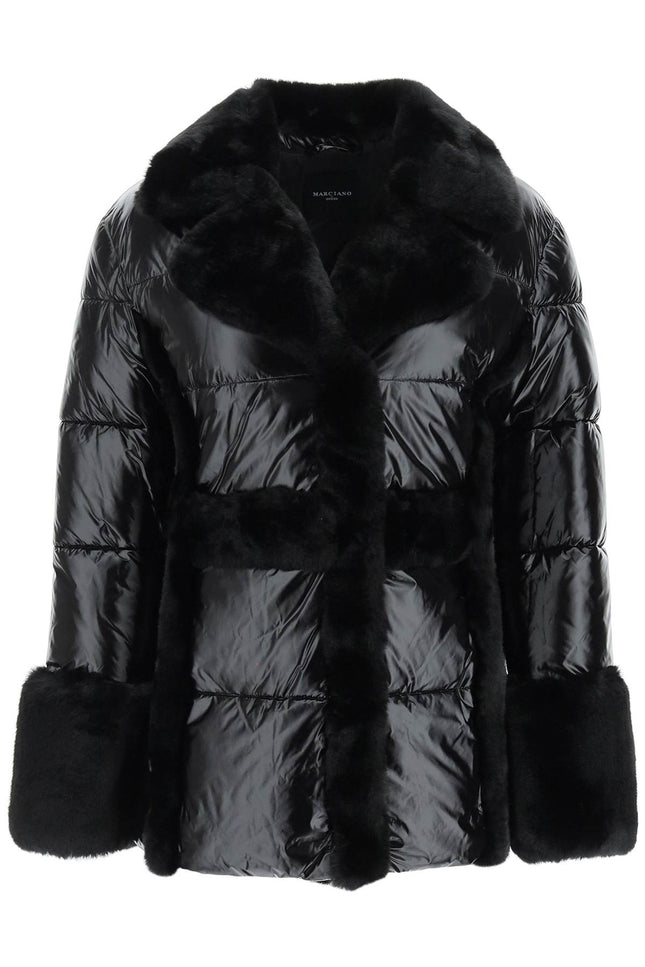 Marciano By Guess Puffer Jacket With Faux Fur Details-jackets-Marciano By Guess-Black-38-Urbanheer