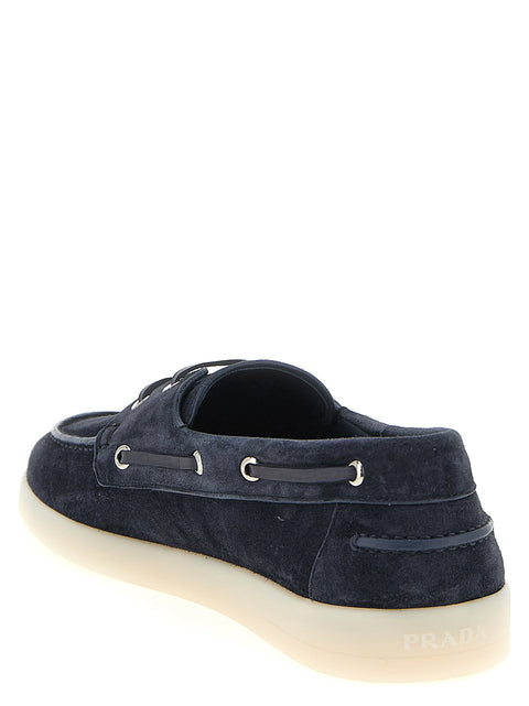 Prada Suede Boat Shoe
