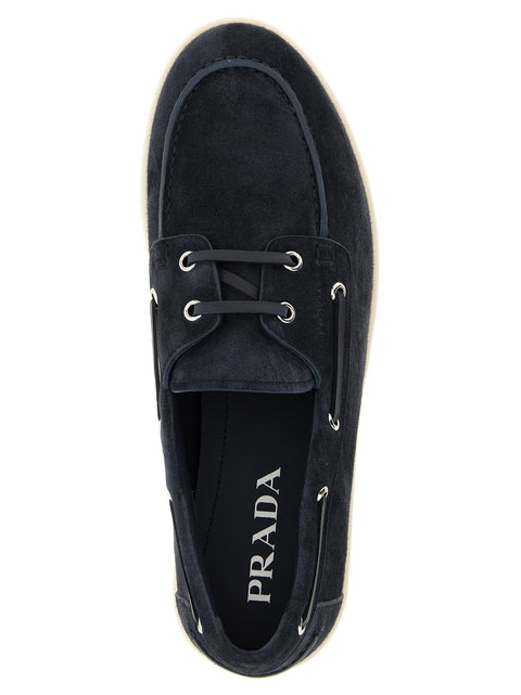 Prada Suede Boat Shoe