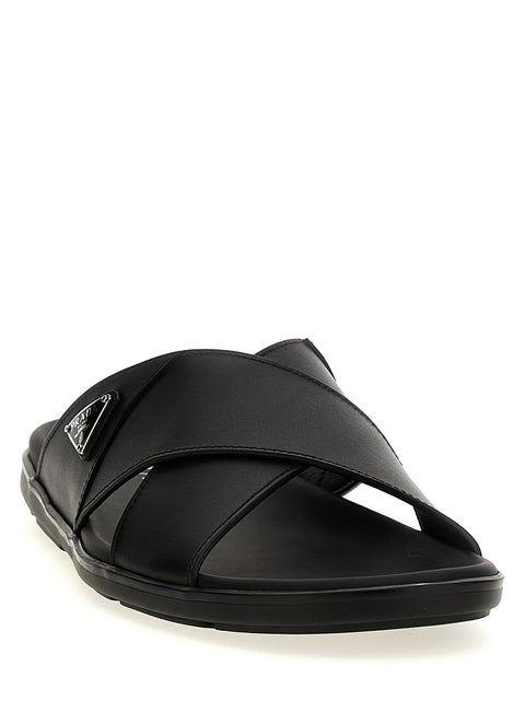 Prada Logo Sandals