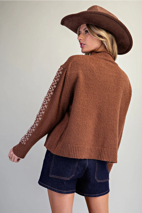 Western Horse Graphic Knit Sweater