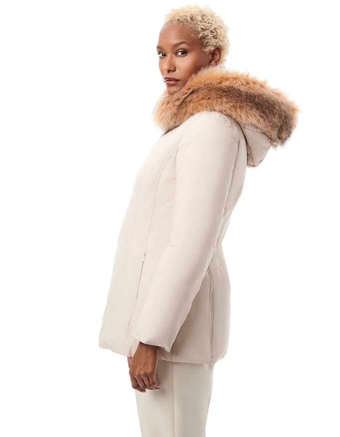 Short Hooded Puffer Jacket In Stretch-JACKET-Bernardo-XS-Urbanheer