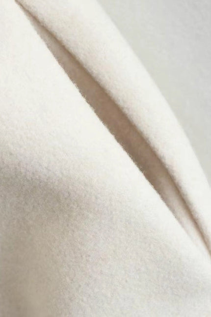 The Famous Zara Coat Solid Woolen Coats White Label-coats-Blak Wardrob-Urbanheer