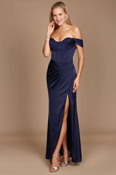 Dylan & Davids Long Satin Formal Evening Dress-Dylan & Davids-Eggplant-18-Urbanheer