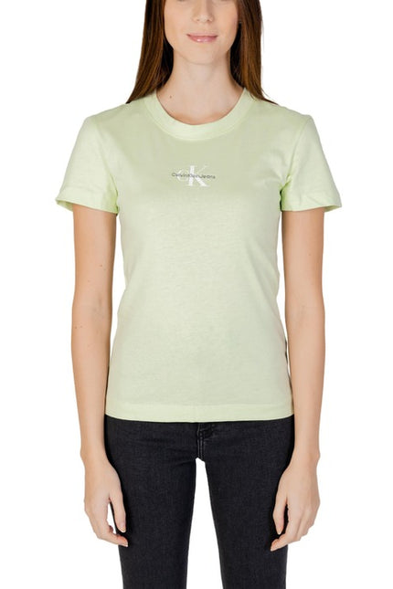 Calvin Klein Jeans Women T-Shirt-Clothing T-shirts-Calvin Klein Jeans-green-1-XS-Urbanheer