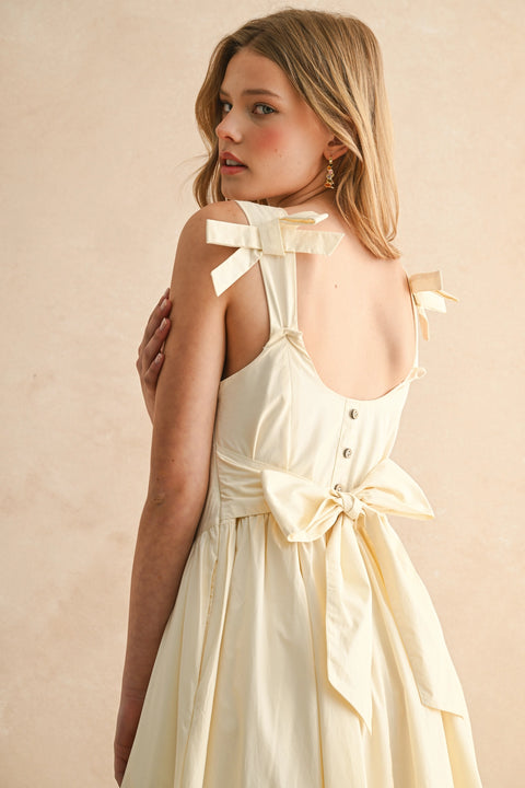 Bow Detail Woven Dress