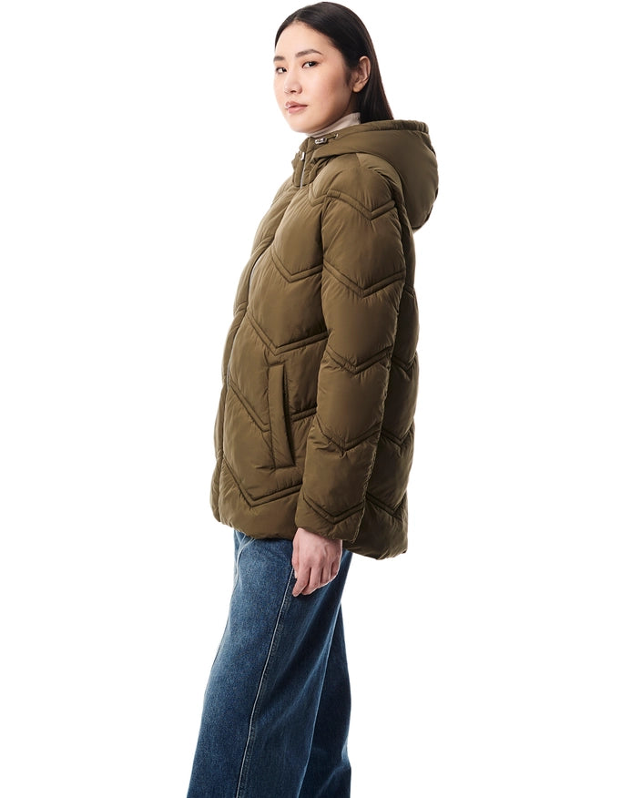 Chevron Quilt Hooded Puffer Olivia-Hooded Puffer-Bernardo-XS-Urbanheer